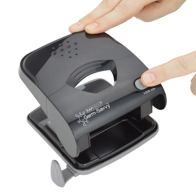 Perforator Rapesco Germ-Savvy X5-40ps 2gaats zwart