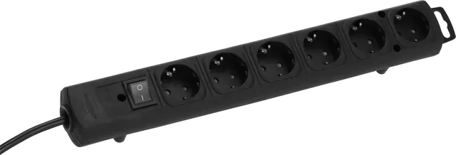 Stekkerdoos Brennenstuhl Comfort Plus 6vdig 2m zw