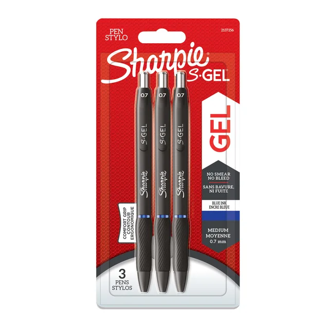 Gelschrijver Sharpie S-gel M 3st blauw