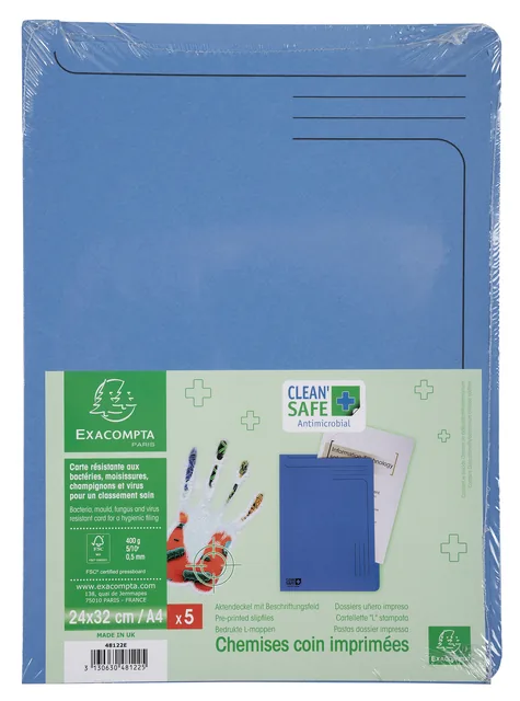 Insteekmap Exacompta Lmodel CleanSafe blauw