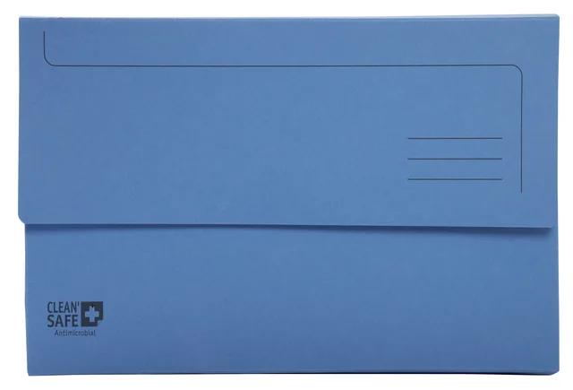Pocketmap Exacompta CleanSafe A4 400gr blauw