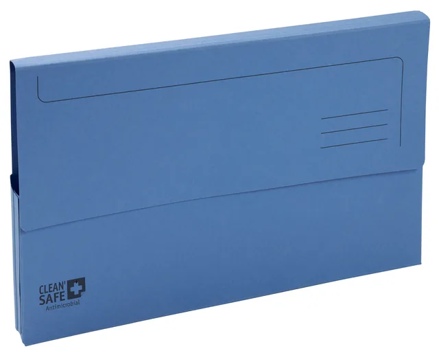 Pocketmap Exacompta CleanSafe A4 400gr blauw