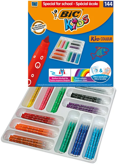 Kleurstift BicKids couleur schoolbox M assorti
