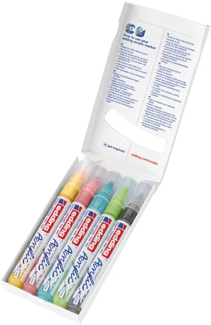 Acrylmarker edding e-5100 M pastel assorti 5st