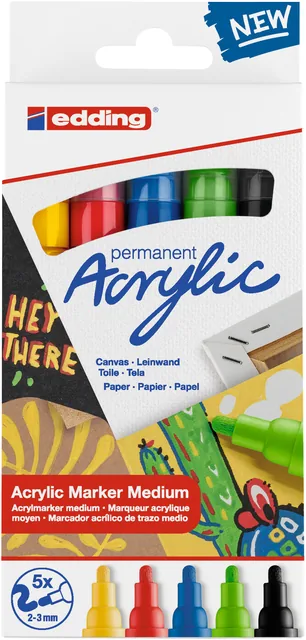 Acrylmarker edding e-5100 M basis assorti 5st