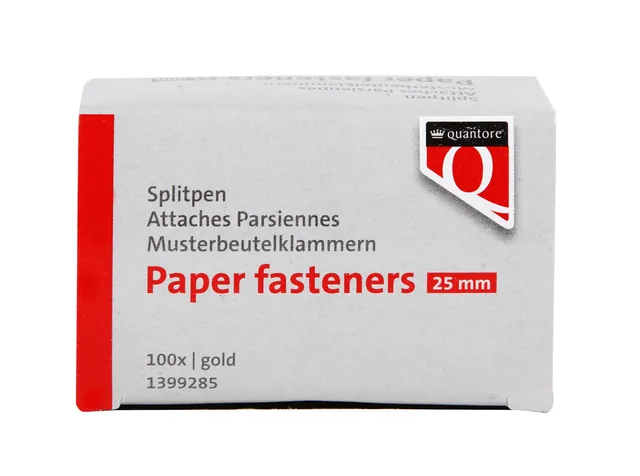 Splitpen Quantore 25mm goud 100 stuks
