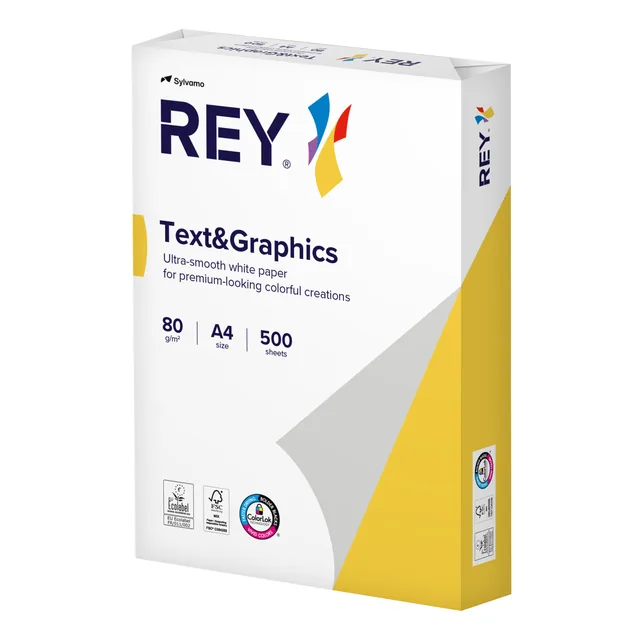 Kopieerpapier Rey Text Graphics A4 80gr wit
