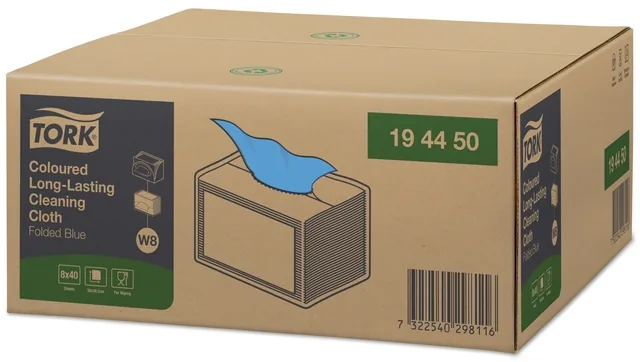 Reinigingsdoek Tork W8 Premium 1laags blauw