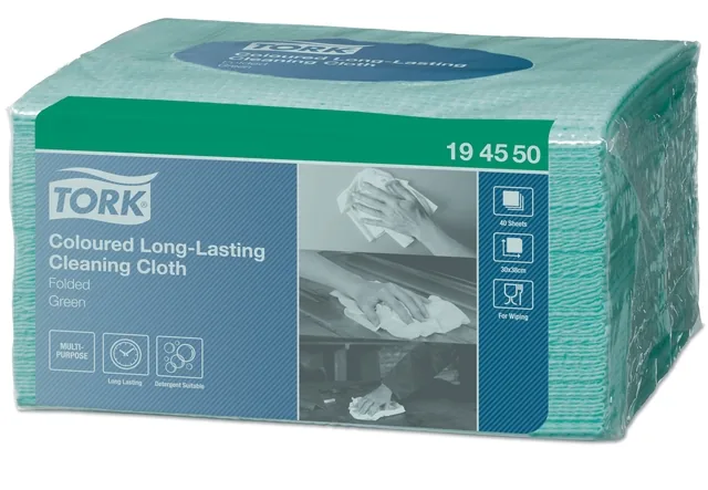 Reinigingsdoek Tork W8 Premium 1laags groen