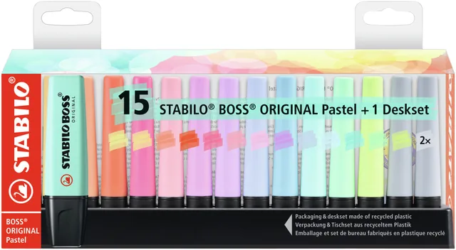 Markeerstift STABILO BOSS 70/15 bureauset pastel
