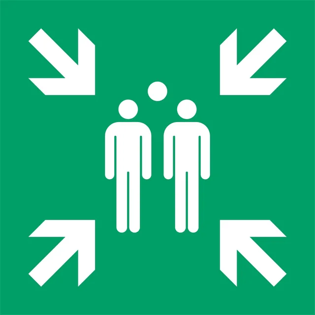 Pictogram Djois Verzamelplaats 300x300mm gn