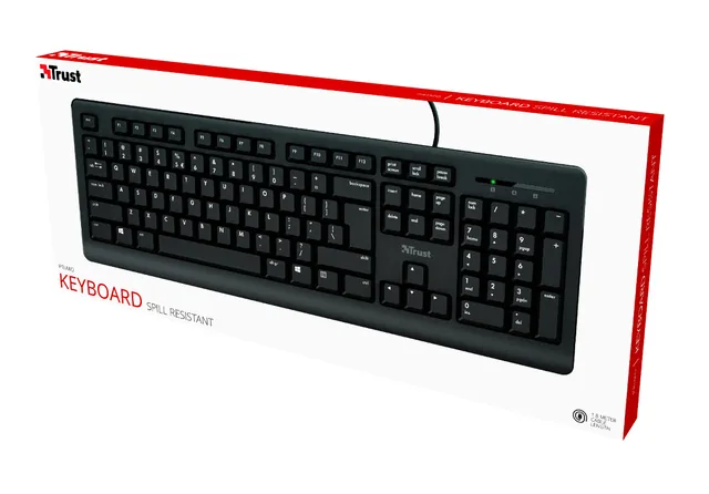Toetsenbord Trust Primo QWERTY zwart