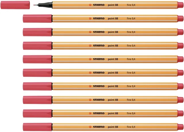Fineliner STABILO point 88/47 F roestig rood