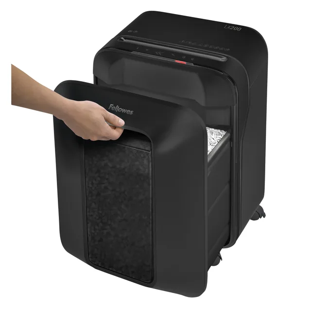 Papiervernietiger Fellowes LX200 4x12mm zwart