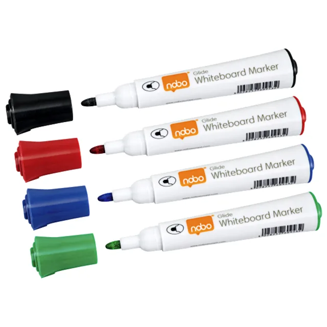 Whiteboardmarker Nobo Glide rond ass 2mm