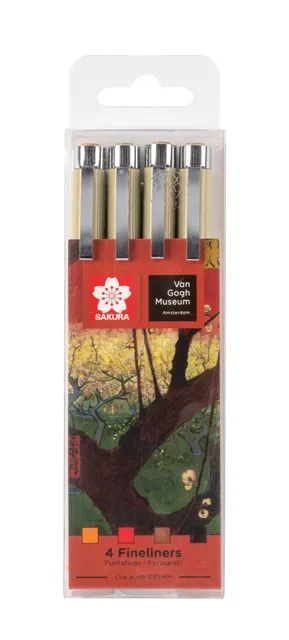 Fineliner Sakura x Van Gogh Museum set 4 kleuren