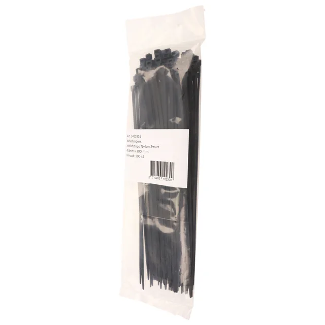 Kabelbinders IEZZY nylon 4.8x300mm D 81mm zwart