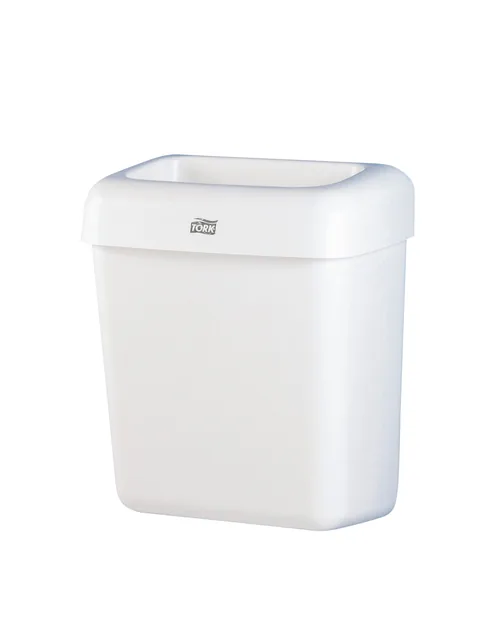 Afvalbak Tork B2 open inworp 20 liter wit