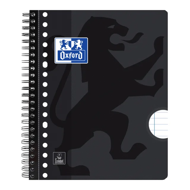 Collegeblk Oxf School A5+ ln 17gaats 160pag zwart