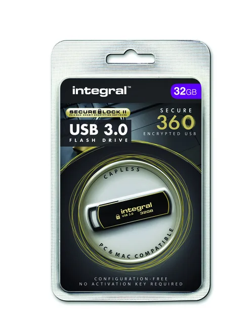 USB stick 3.0 Integral Secure 360 USB-A 32GB zw
