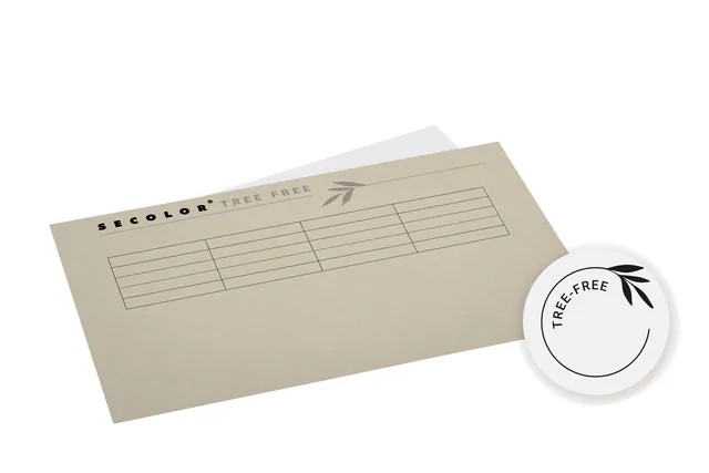 Vouwmap Djois Tree-Free folio gelijk 226gr bruin