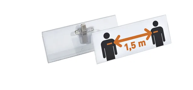 Badge Durable met combiklem 40x105mm