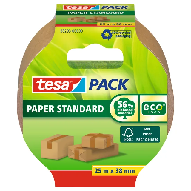 Verpakkingstape tesapack Standaard eco 25mx38mm br