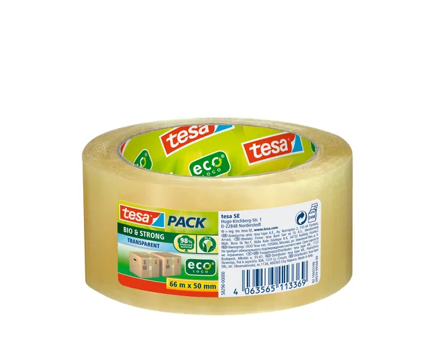 Verpakkingstape tesapack Bio 66mx50mm transparant