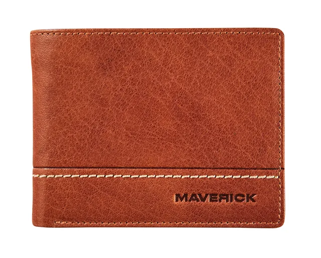 Portemonee Mav Rough Gear kleingeldvak RFID cognac