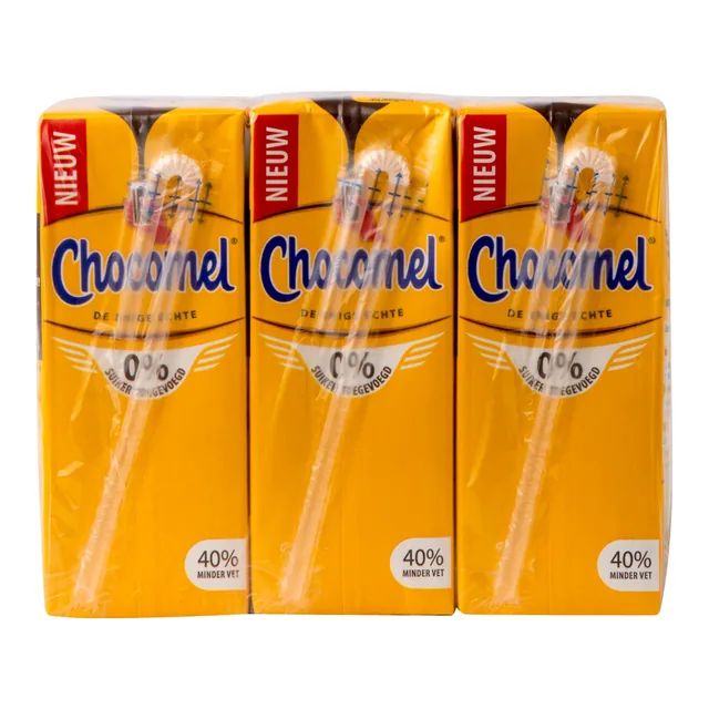 Chocolademelk Chocomel 0 toegevoegd suiker 20cl