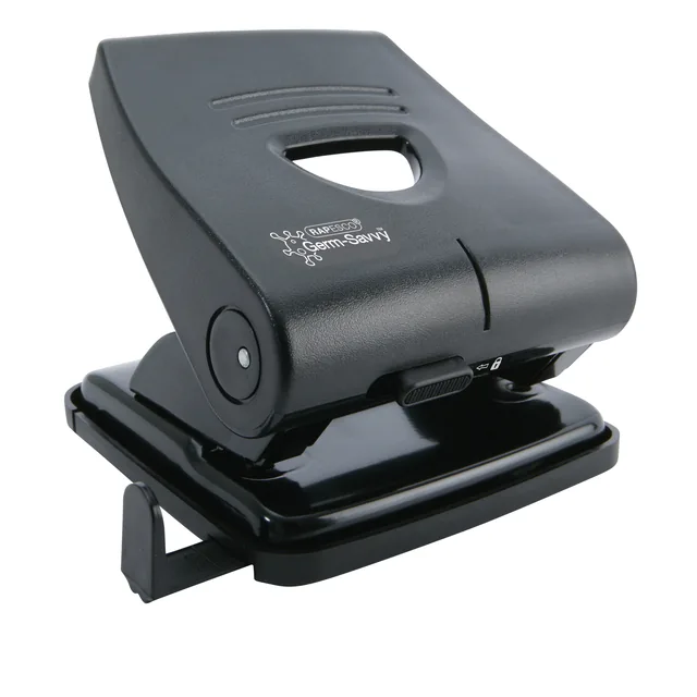 Perforator Rapesco Germ-Savvy 827-P 2gaats zwart