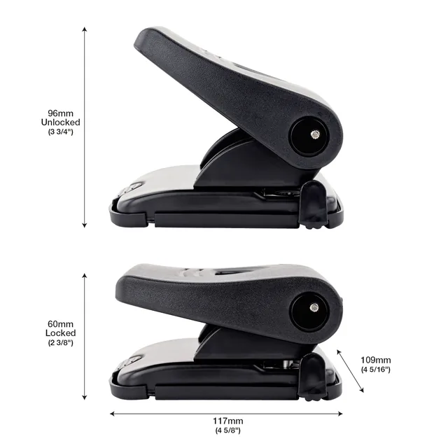 Perforator Rapesco Germ-Savvy 827-P 2gaats zwart