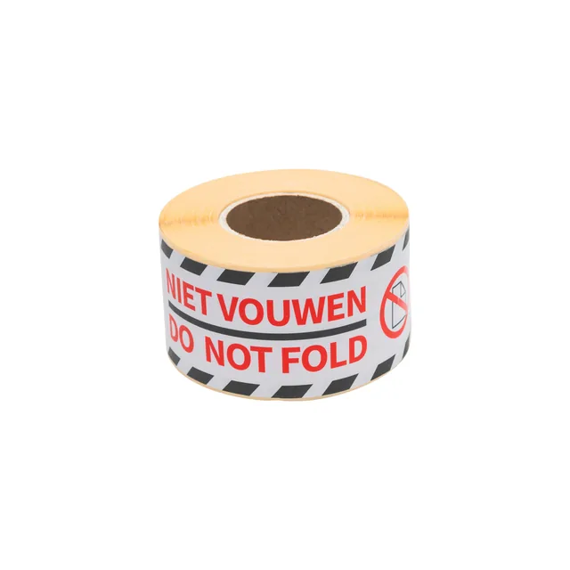 Etiket Rillprint do not fold wit