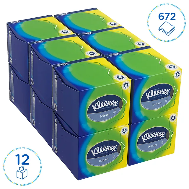 Facial tissues Kleenex kubus 3laags 56 vel wit