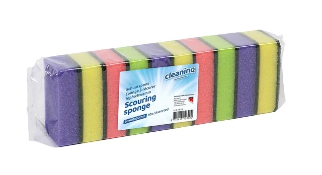 Schuurspons Cleaninq assorti 90x60x30mm 10st