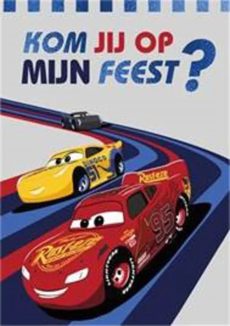 Wenskaart Hallmark uitnodiging Cars 5 stuks