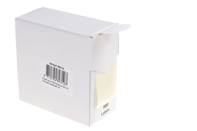 Etiket Rillprint 35mm op rol wit 500st