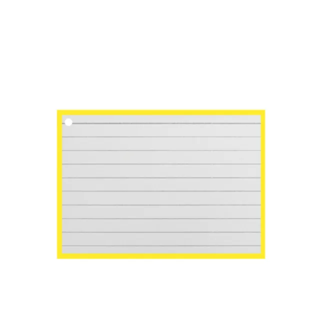 Flashcards A7 Geel incl. clipring