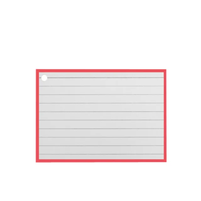 Flashcards A7 Rood incl. clipring