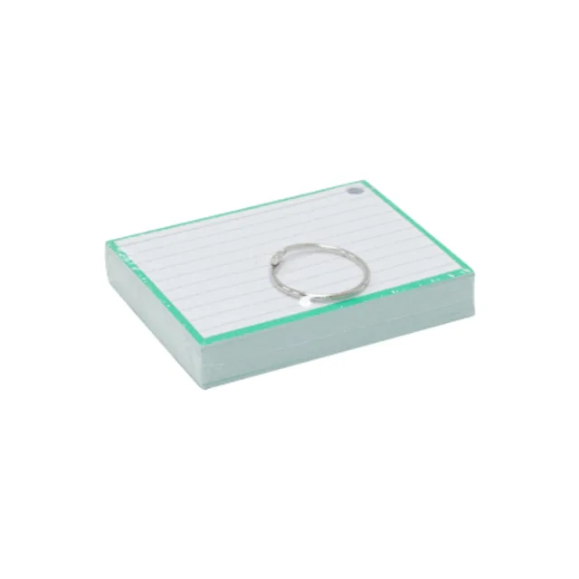 Flashcards A7 Groen incl. clipring