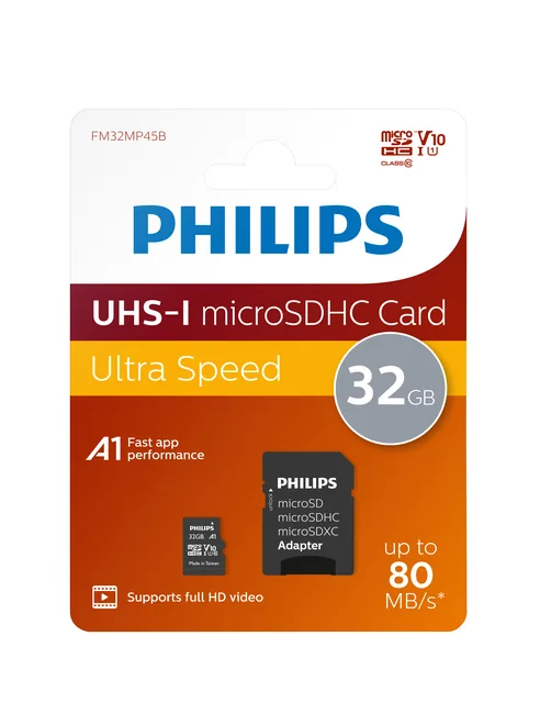 Geheugenkaart Philips Ultra Speed MicroSDHC 32GB