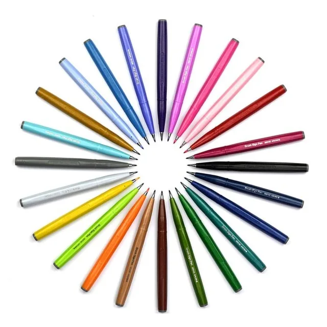Brushpen Pentel Sign SES15C Rainbow assorti