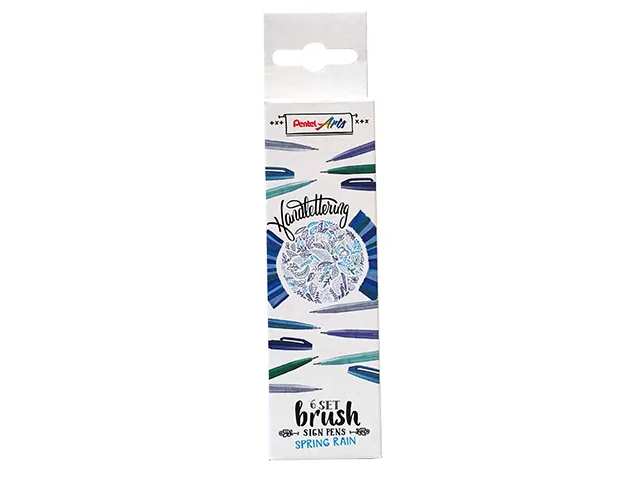Brushpen Pentel Sign SES15C Spring Rain assorti