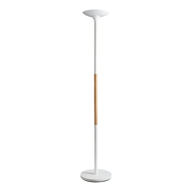Vloerlamp Unilux Pryska led hout wit
