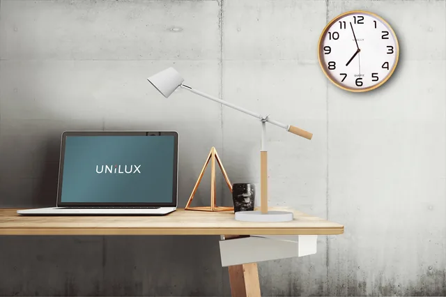 Wandklok Unilux Baltic hout wit