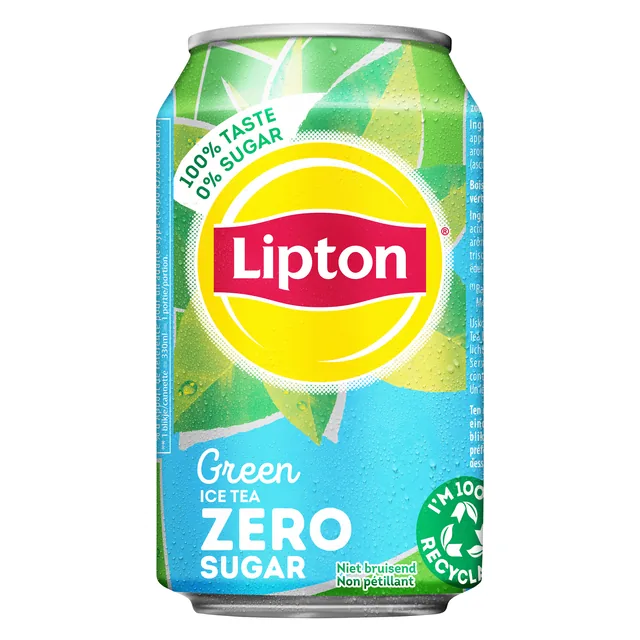 Frisdrank Lipton Ice Tea green zero blik 330ml