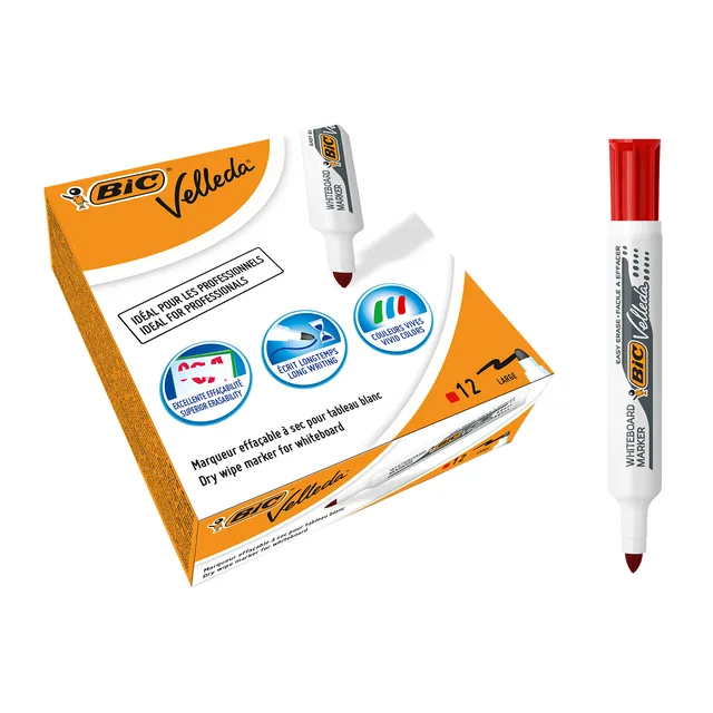 Whiteboardmarker Bic 1711 rond L rood