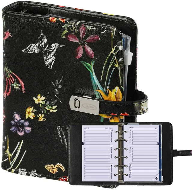 Organizer Kalpa Pocket + agenda 26-27 bloem zw