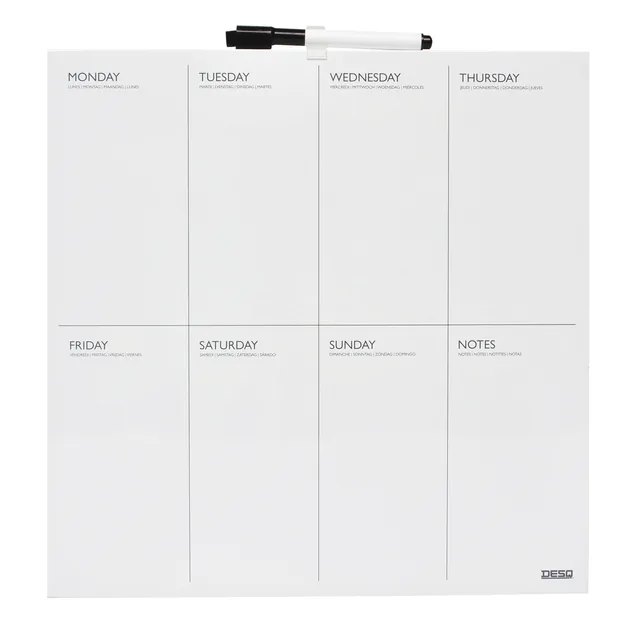 Planbord week Desq 35x35cm magnetisch