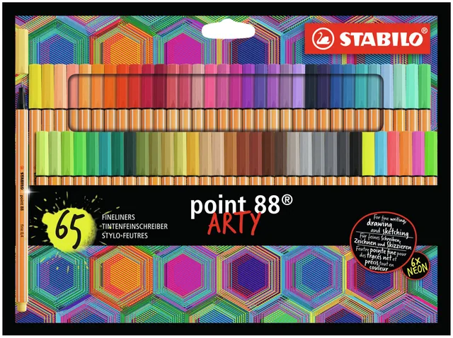 Fineliner STABILO point 88/65 Arty F ass 65st